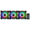 Aerocool Saturn 12F Pro ARGB Case Fan 3-Pack with Controller, 120 mm