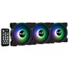 Aerocool Saturn 12F Pro ARGB Case Fan 3-Pack with Controller, 120 mm