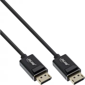 InLine DisplayPort 2.0 cable, 8K4K UHBR, black, gold-plated contacts, 2m