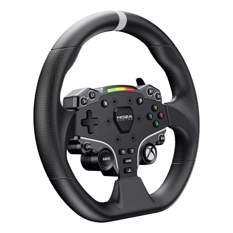 Moza Racing ESX Steering Wheel, Steering wheel, Xbox, D-pad, Home button, Menu button, Start button, Black, Aluminium, Polyurethane, Aluminium