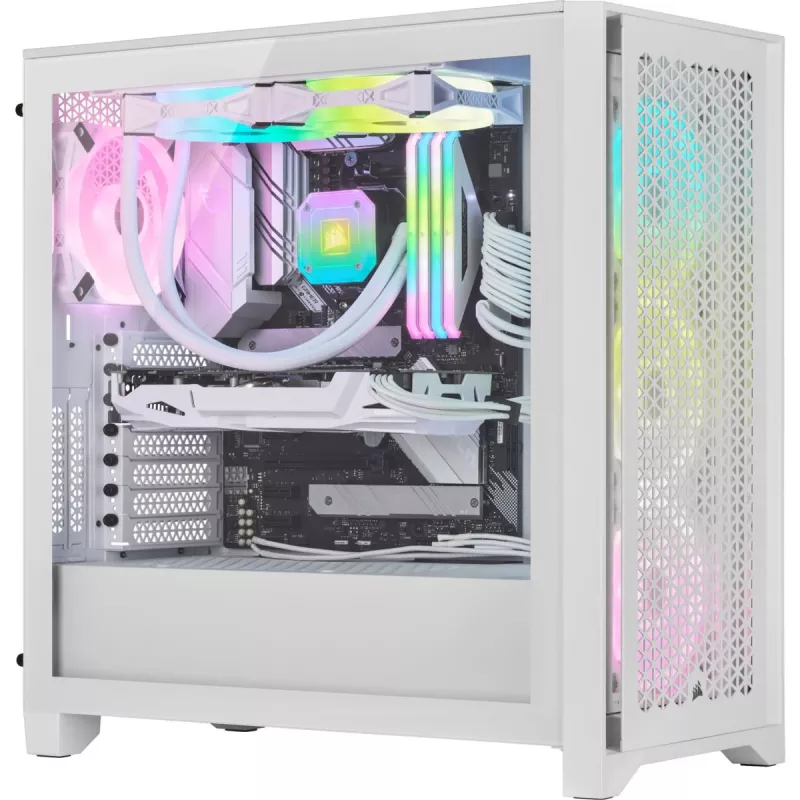 CORSAIR Midi Tower Case - Icue 4000d RGB White