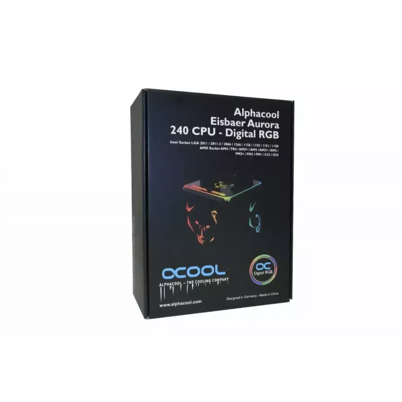 Liquid Cooler Alphacool Eisbaer Aurora 240 CPU Processor Black