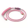 Coiled USB Cable GLORIOUS GMMK Pixel Pink 1.5m – detachable coiled cable for keyboards