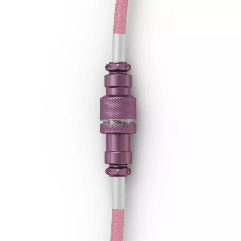 Coiled USB Cable GLORIOUS GMMK Pixel Pink 1.5m – detachable coiled cable for keyboards