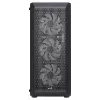 Aerocool BEAMBKV2 Gaming ATX Case 4 Fans 12cm FRGB Black, PC, Black, ATX, micro ATX, Mini-ITX, Gaming, Blue, Green, Red, Front, Side