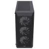 Aerocool BEAMBKV2 Gaming ATX Case 4 Fans 12cm FRGB Black, PC, Black, ATX, micro ATX, Mini-ITX, Gaming, Blue, Green, Red, Front, Side