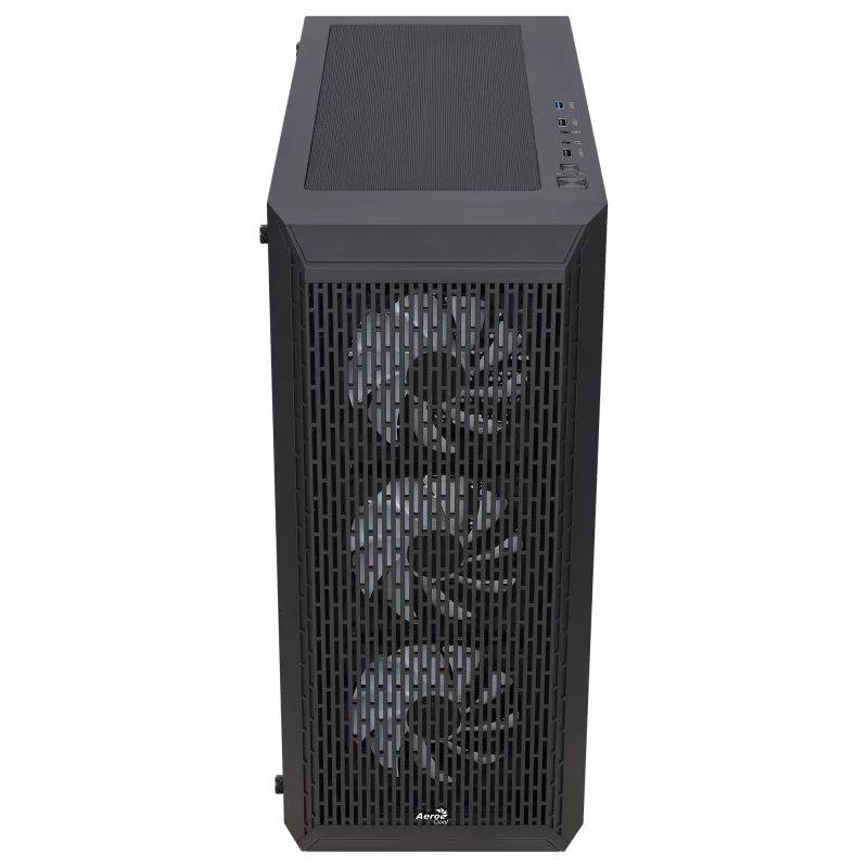 Aerocool BEAMBKV2 Gaming ATX Case 4 Fans 12cm FRGB Black, PC, Black, ATX, micro ATX, Mini-ITX, Gaming, Blue, Green, Red, Front, Side