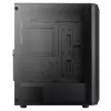Aerocool BEAMBKV2 Gaming ATX Case 4 Fans 12cm FRGB Black, PC, Black, ATX, micro ATX, Mini-ITX, Gaming, Blue, Green, Red, Front, Side