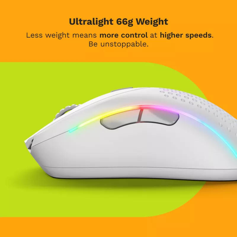 Glorious Gaming Glorious Model D 2 Wireless - Matte White, Right-hand, RF Wireless, 19000 DPI, White