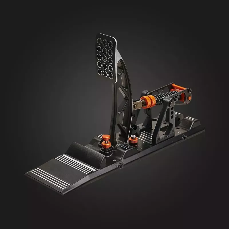 Asetek Gaming Pedals 40-010-0000002 — Wired PC Pedals, Aluminium/Bronze Housing, Black/Orange/White