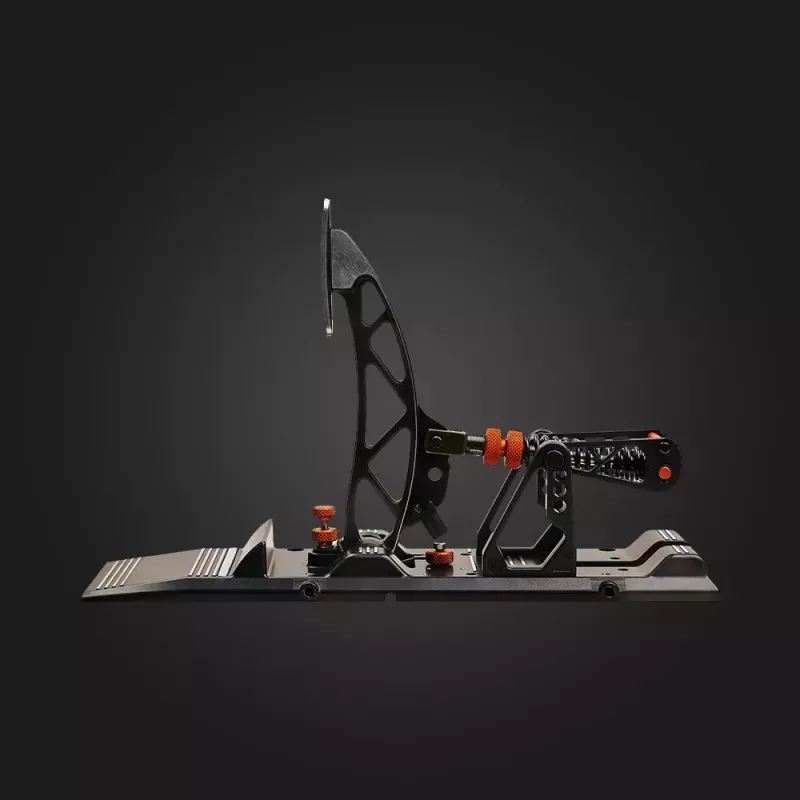Asetek Gaming Pedals 40-010-0000002 — Wired PC Pedals, Aluminium/Bronze Housing, Black/Orange/White