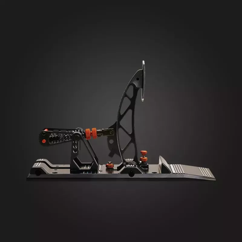 Asetek Gaming Pedals 40-010-0000002 — Wired PC Pedals, Aluminium/Bronze Housing, Black/Orange/White