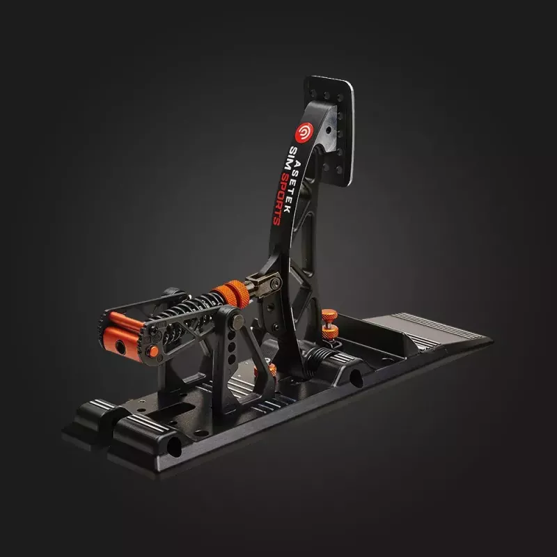 Asetek Gaming Pedals 40-010-0000002 — Wired PC Pedals, Aluminium/Bronze Housing, Black/Orange/White