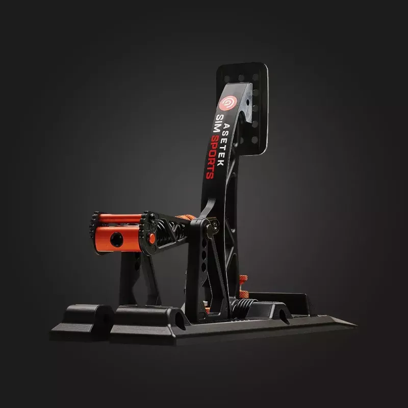 Asetek Gaming Pedals 40-010-0000002 — Wired PC Pedals, Aluminium/Bronze Housing, Black/Orange/White