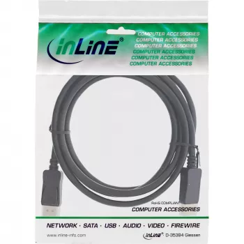 InLine DisplayPort 1.4 cable, 8K4K, black, gold, 1m