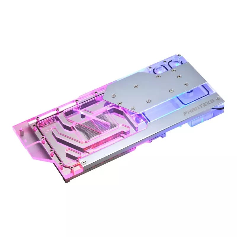 Water block + Backplate Phanteks Glacier G40 Acrylic Copper Grey Transparent