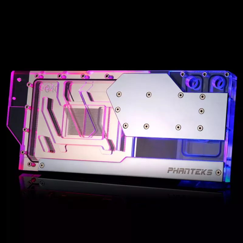 Water block + Backplate Phanteks Glacier G40 Acrylic Copper Grey Transparent