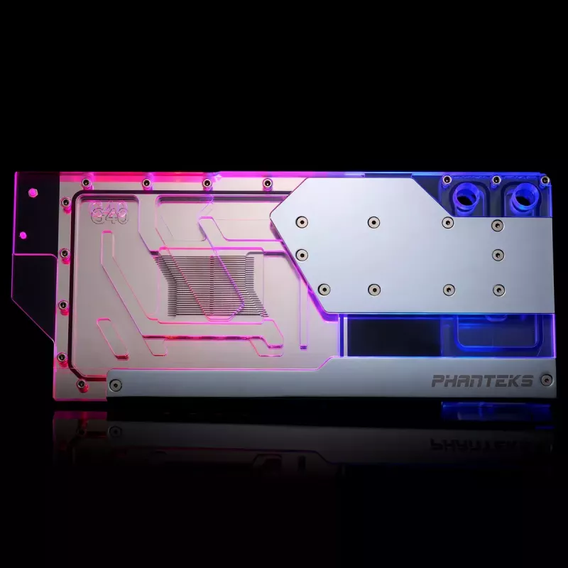 Water block + Backplate Phanteks Glacier G40 Acrylic Copper Grey Transparent