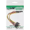 InLine SATA Power Y-Cable SATA female / 2x SATA male with latches 0.15m