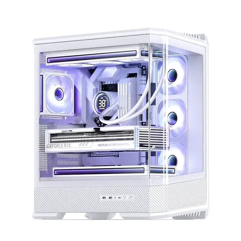 Computer Case Jonsbo D400 Midi Tower ATX Tempered Glass - White
