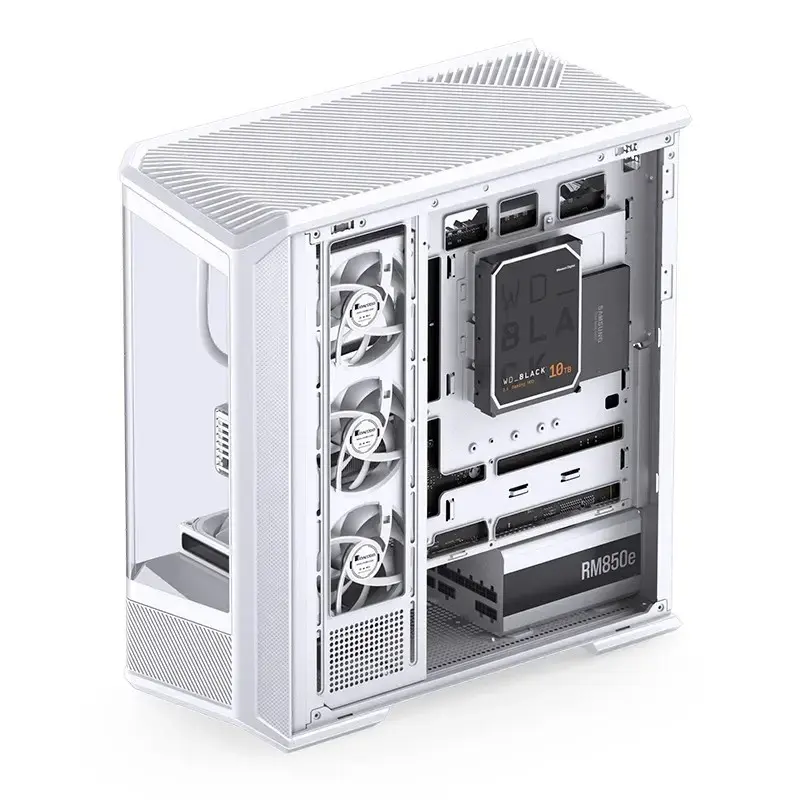 Computer Case Jonsbo D400 Midi Tower ATX Tempered Glass - White