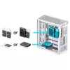 Computer Case Jonsbo D400 Midi Tower ATX Tempered Glass - White