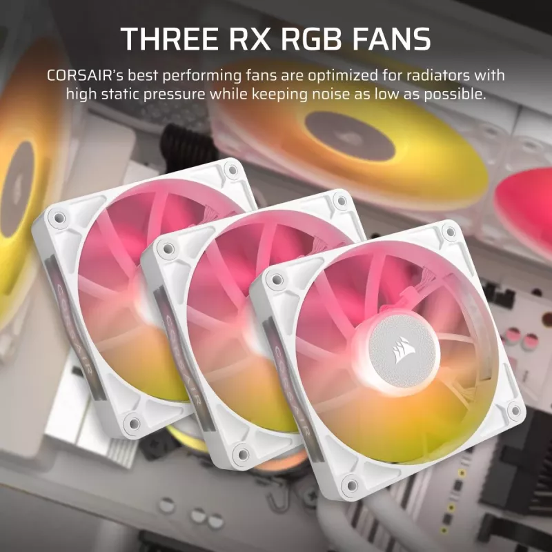 CORSAIR CPU Cooler - Icue Link Titan 360 Rx RGB Aio Liquid Cooler - White