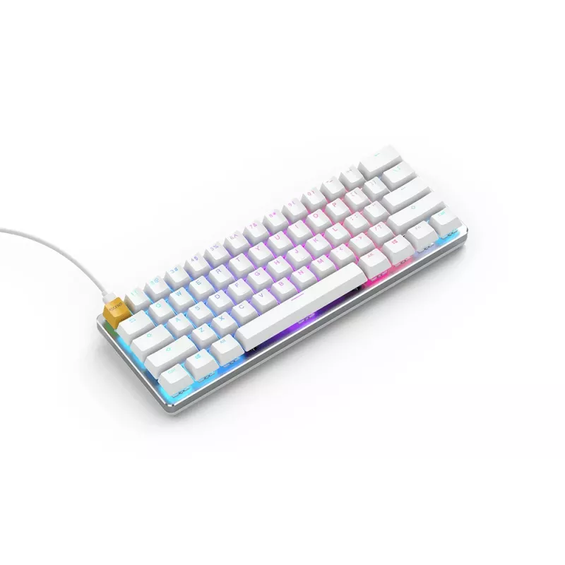 Glorious Gaming GMMK keyboard USB QWERTY US International Silver, White