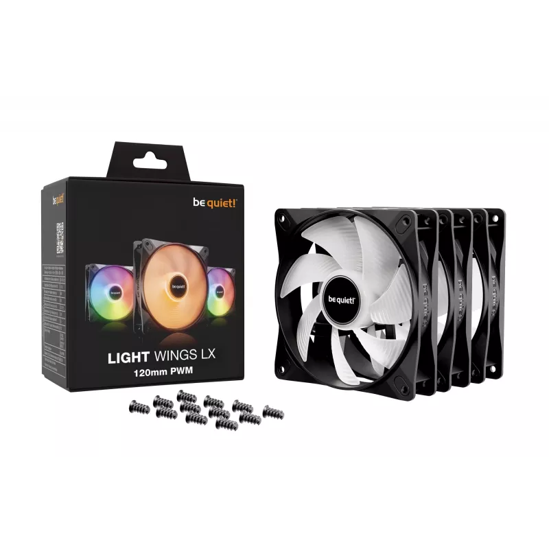 be quiet LIGHT WINGS LX 120mm PWM 3-Pack Black Computer case Fan 12 cm 3 pc(s)