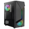Aerocool SCAPEBKV3 Gaming ATX Case Front RGB LED Tempered Glass 3x ARGB Fans Black