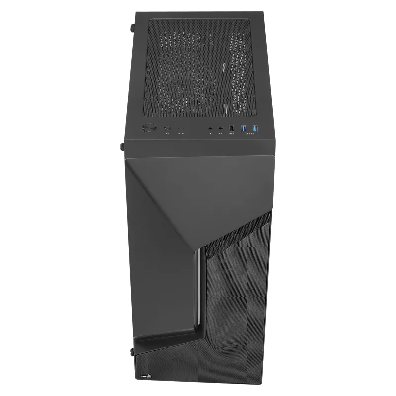 Aerocool SCAPEBKV3 Gaming ATX Case Front RGB LED Tempered Glass 3x ARGB Fans Black