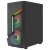 Aerocool SCAPEBKV3 Gaming ATX Case Front RGB LED Tempered Glass 3x ARGB Fans Black