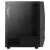 Aerocool SCAPEBKV3 Gaming ATX Case Front RGB LED Tempered Glass 3x ARGB Fans Black
