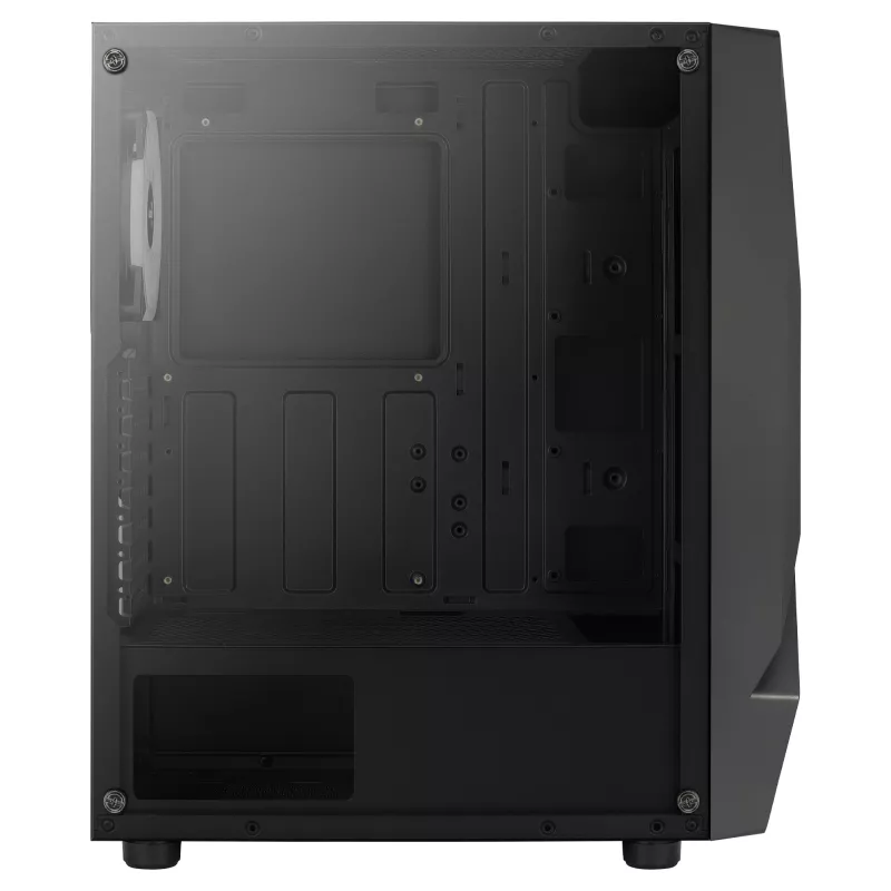 Aerocool SCAPEBKV3 Gaming ATX Case Front RGB LED Tempered Glass 3x ARGB Fans Black