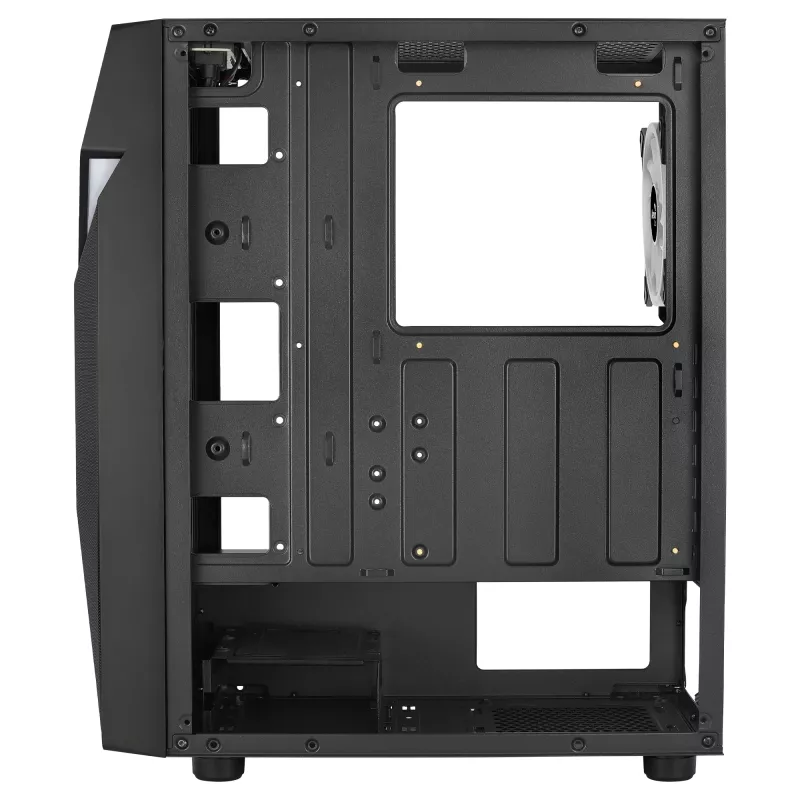 Aerocool SCAPEBKV3 Gaming ATX Case Front RGB LED Tempered Glass 3x ARGB Fans Black