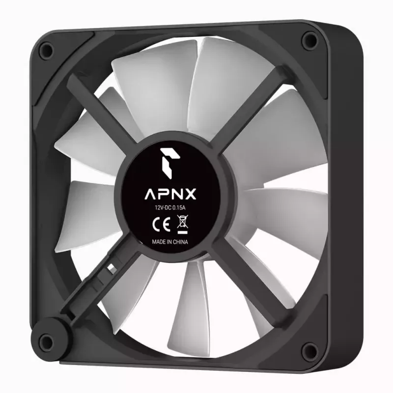 Fan APNX FP2-120 PWM ARGB Maximum airflow 83.87 cfm Black