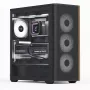 Aerocool D501A Midi Tower Black, Wood
