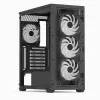 Aerocool D501A Midi Tower Black, Wood