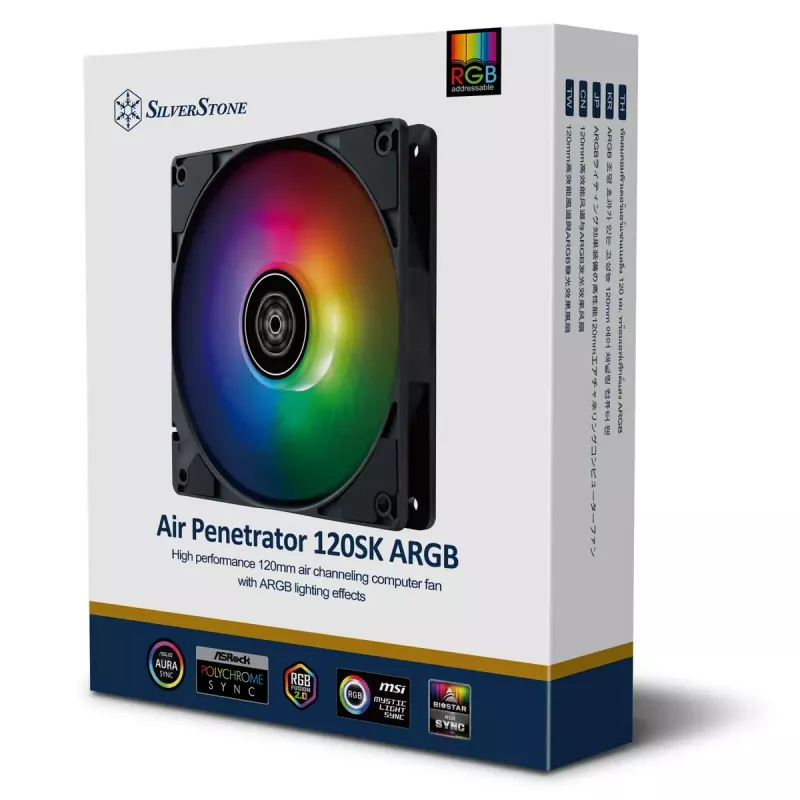Air cooler Silverstone Penetrator SST-AP120SKB-ARGB 12 cm 2000 RPM
