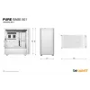 PC case be quiet! PURE BASE 501 Airflow Midi Tower White — ATX, 3×140mm front, 1×140mm rear, 5×2.5 inch, 2×3.5 inch, USB‑C, PWM support