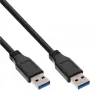 InLine USB 3.2 Gen.1 Cable Type A male / A male, black, 5m