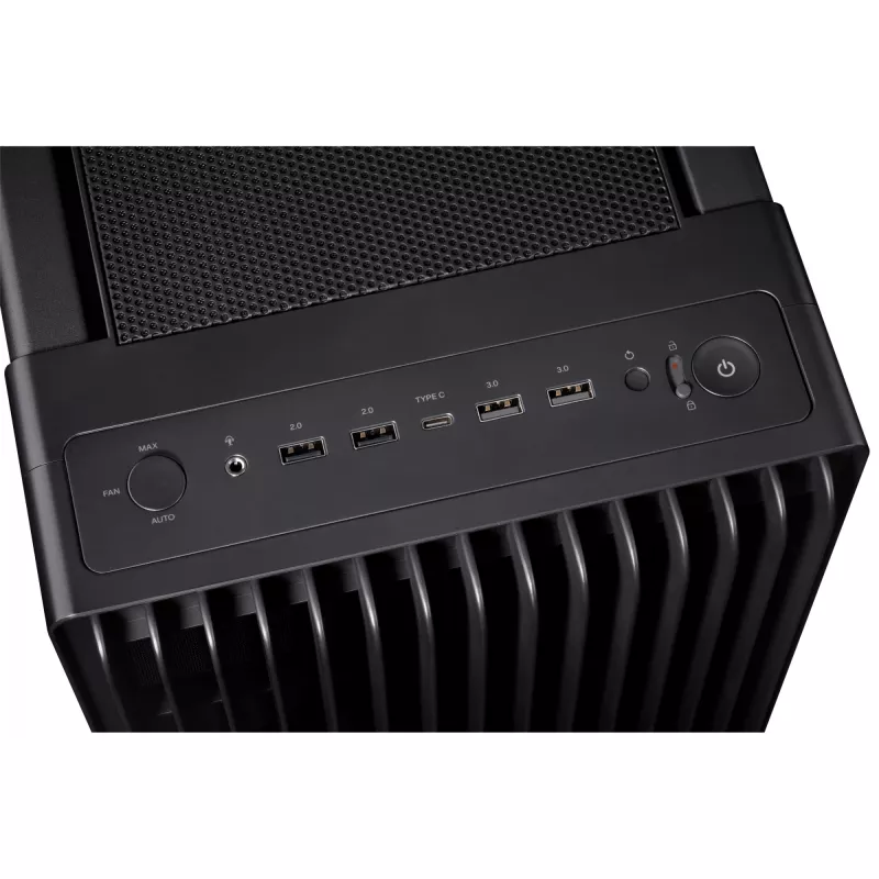 PC Case ASUS ProArt PA602 Midi Tower Black — ATX/EATX support, tempered glass, 2x200mm front fans, 360mm top radiator, GPU up to 450mm