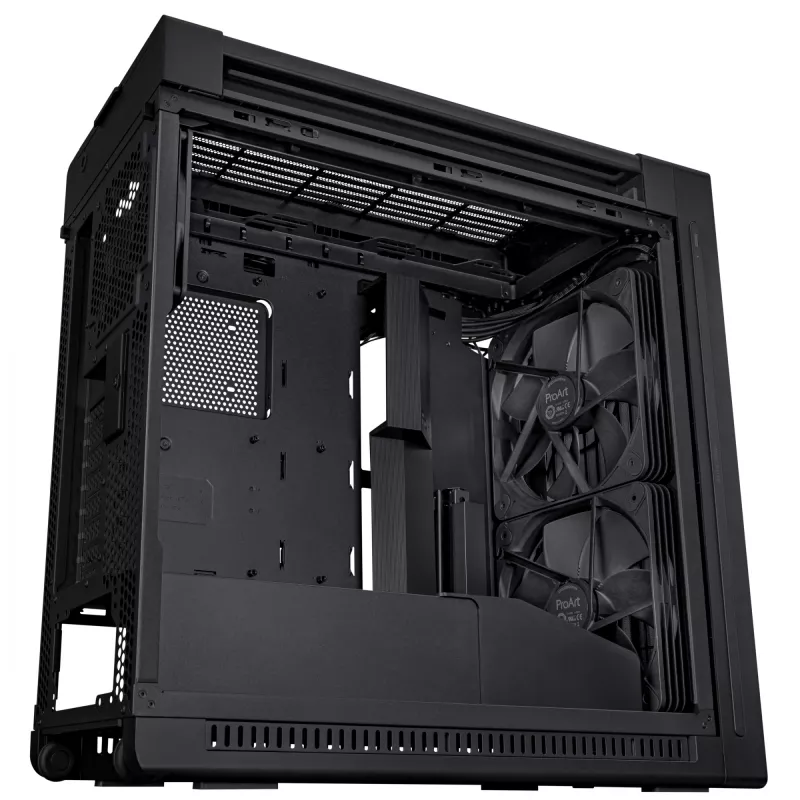 PC Case ASUS ProArt PA602 Midi Tower Black — ATX/EATX support, tempered glass, 2x200mm front fans, 360mm top radiator, GPU up to 450mm