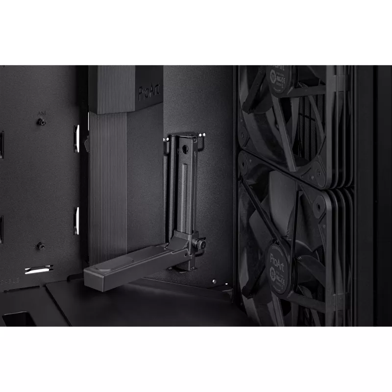PC Case ASUS ProArt PA602 Midi Tower Black — ATX/EATX support, tempered glass, 2x200mm front fans, 360mm top radiator, GPU up to 450mm