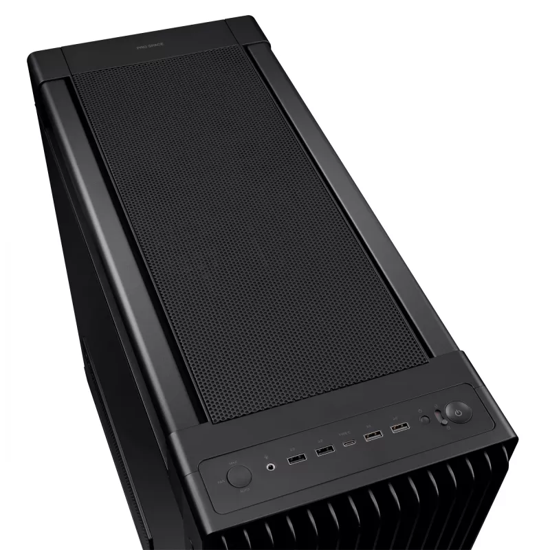PC Case ASUS ProArt PA602 Midi Tower Black — ATX/EATX support, tempered glass, 2x200mm front fans, 360mm top radiator, GPU up to 450mm