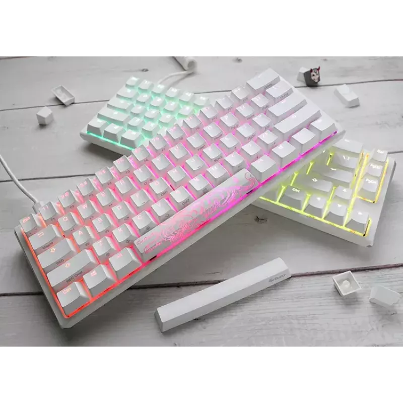 Ducky One 3 Mini Pure White keyboard Gaming USB German 61 keys RGB LED