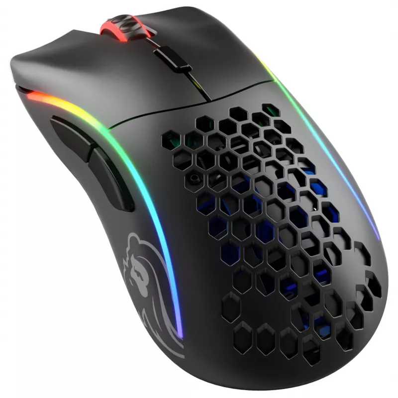 Glorious Gaming Glorious Model D Wireless - Matte Black, Right-hand, RF Wireless, 19000 DPI, Black