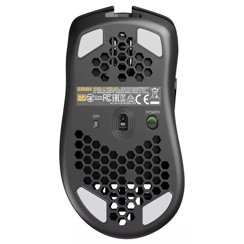 Glorious Gaming Glorious Model D Wireless - Matte Black, Right-hand, RF Wireless, 19000 DPI, Black