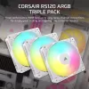 Fan Corsair RS120 ARGB 12 cm White 420-2100 RPM 3 pcs