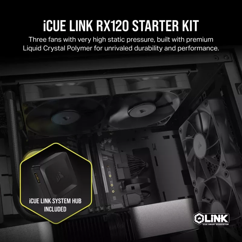 CORSAIR Rx Series Icue Link Rx120 120mmfan Triple Fan Kit